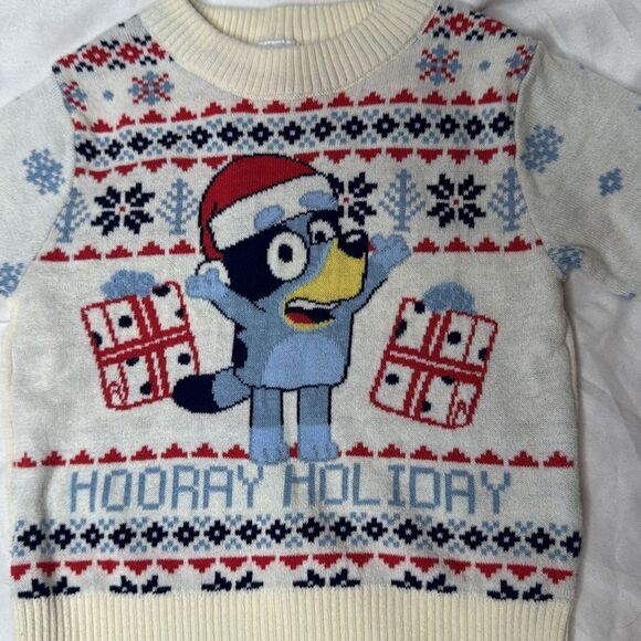 Bluey Festive Holiday Sweater. Size 12 Months. - Picture 4 of 9